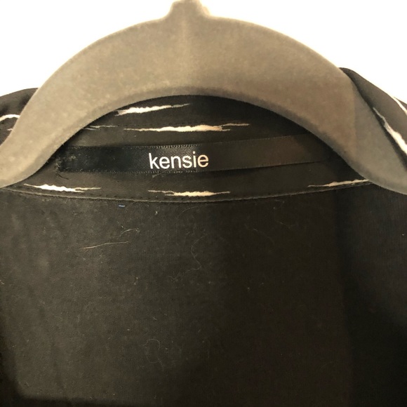 ✨3/$30 Kensie Chiffon Front Knit Blouse - Picture 4 of 8